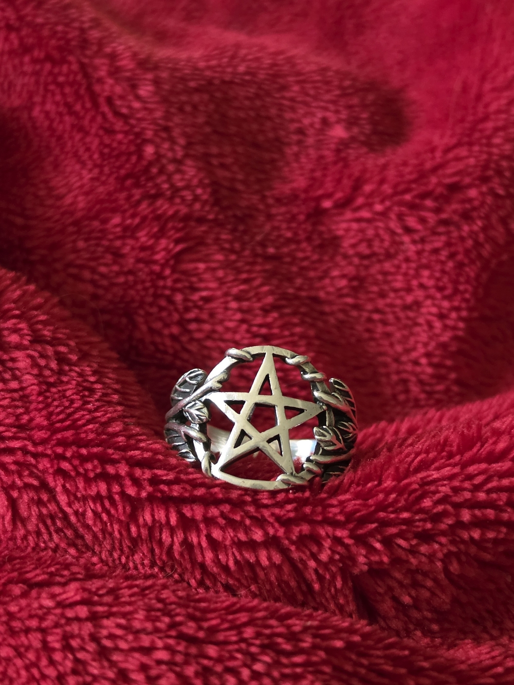 Sterling Silver Pentagram Ring - Silver